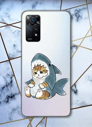 Прозрачный чехол на xiaomi redmi note 11 pro/12 pro 4g :: котёнок (принт 120)