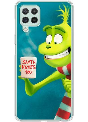 Чехол силиконовый с картинкой на samsung galaxy m32 (m325) (новогодний, гринч)