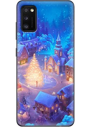 Чехол силиконовый с картинкой на samsung galaxy a41 (a415) (новогодний)
