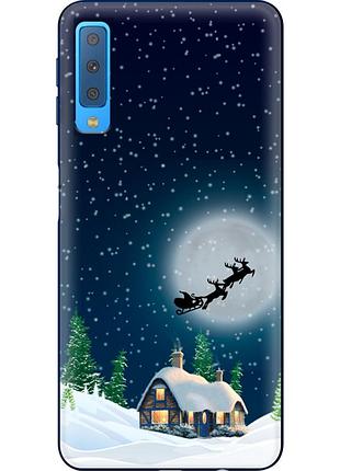 Чохол силіконовий з картинкою на samsung galaxy a7 2018 (a750) (новорічний)