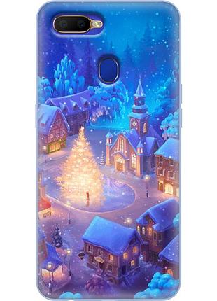 Чехол силиконовый с картинкой на oppo a5s (новогодний)