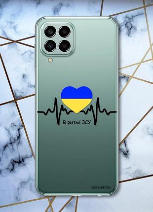 Прозрачный чехол на samsung galaxy m33 5g :: в ритме зсу (патриотический принт 70)