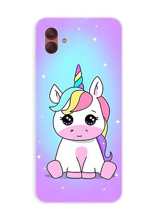 Чехол на samsung galaxy a04 единорог (принт 103)