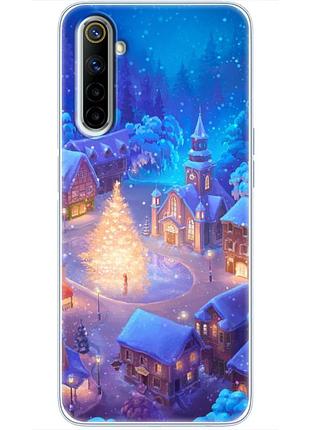 Чохол силіконовий з картинкою на realme 6 (новорічний)