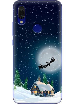 Чехол силиконовый с картинкой на xiaomi redmi 7 (новогодний)