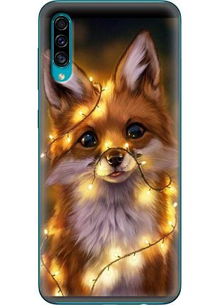 Чехол силиконовый с картинкой на samsung galaxy a30s (a307) (новогодний, лисичка)