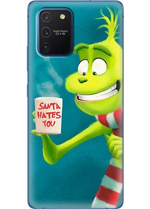 Чохол силіконовий з картинкою на samsung galaxy s10 lite (g770) (новорічний, грінч)