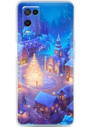 Чехол силиконовый с картинкой на oppo a54 (новогодний)