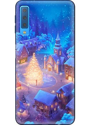 Чохол силіконовий з картинкою на samsung galaxy a7 2018 (a750) (новорічний)