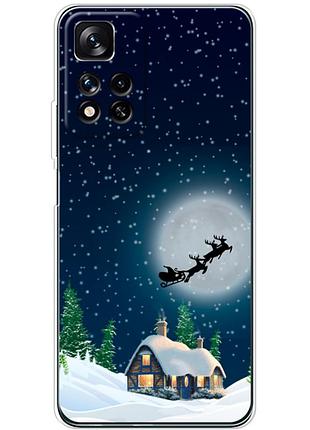Чохол силіконовий з картинкою на xiaomi redmi note 11 pro plus 5g (новорічний)