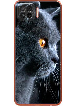 Чехол силиконовый с картинкой на oppo a73 (британский кот)