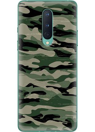 Чехол силиконовый с картинкой на oneplus 8 (патриотический, камуфляж)