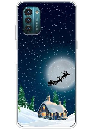 Чехол силиконовый с картинкой на nokia g11 (новогодний)