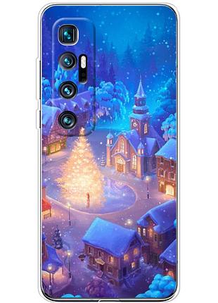 Чехол силиконовый с картинкой на xiaomi mi 10 ultra (новогодний)