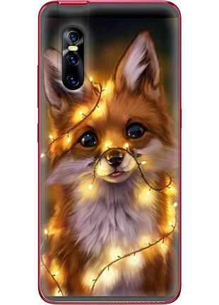 Чехол силиконовый с картинкой на vivo v15 pro (новогодний, лисичка)