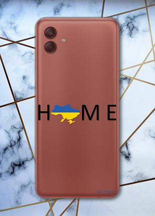 Прозорий чохол на samsung galaxy a04 дім україна (патріотичний принт 72)