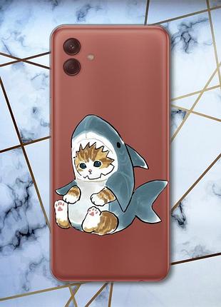Прозрачный чехол на samsung galaxy a04 :: котёнок (принт 120)