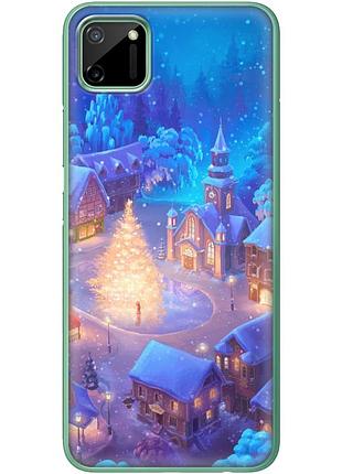 Чехол силиконовый с картинкой на realme c11 (новогодний)