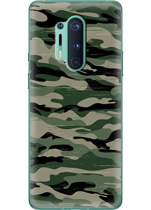 Чехол силиконовый с картинкой на oneplus 8 pro (патриотический, камуфляж)