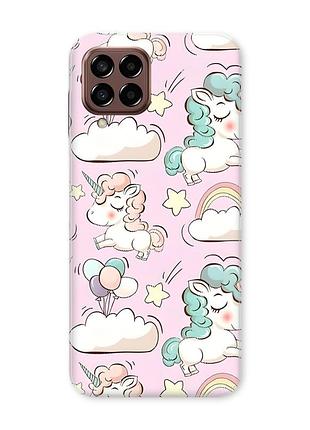 Чехол на samsung galaxy m33 5g :: единороги (принт 106)