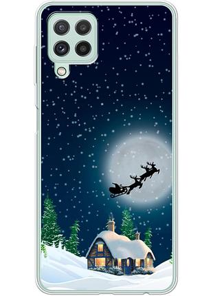 Чехол силиконовый с картинкой на samsung galaxy a22 4g (a225) (новогодний)