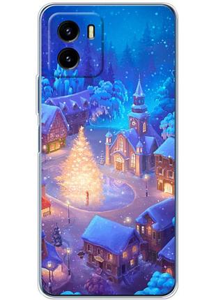 Чехол силиконовый с картинкой на vivo y15s (новогодний)