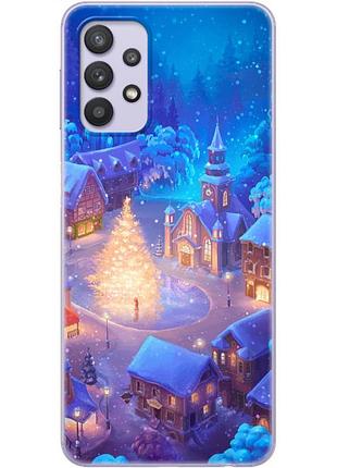 Чехол силиконовый с картинкой на samsung galaxy a32 4g (a325) (новогодний)