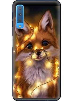 Чохол силіконовий з картинкою на samsung galaxy a7 2018 (a750) (новорічний, лисичка)