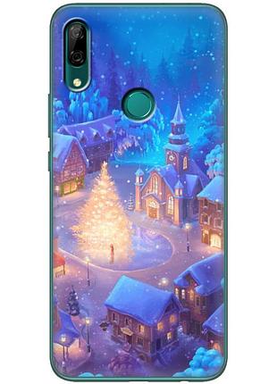 Чехол силиконовый с картинкой на huawei p smart z (новогодний)
