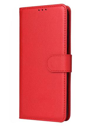 Чохол книжка магніт хлястик xiaomi redmi 9с червоний прошитий
