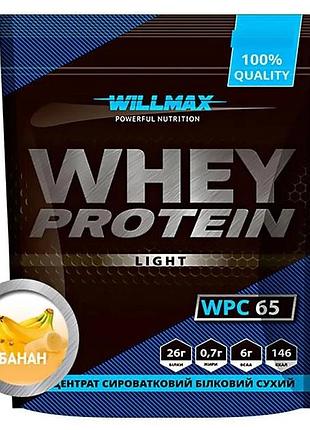 Протеин willmax whey protein 65 light 1000 г банан (3567377)