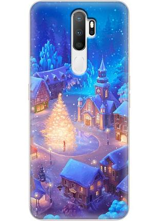 Чехол силиконовый с картинкой на oppo a5 2020 (новогодний)