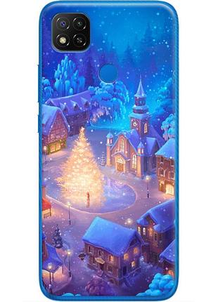 Чехол силиконовый с картинкой на xiaomi redmi 9c (новогодний)
