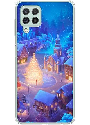 Чехол силиконовый с картинкой на samsung galaxy a22 4g (a225) (новогодний)
