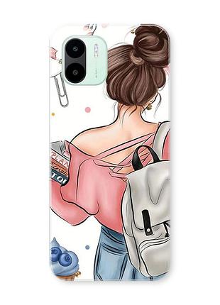 Чохол на xiaomi redmi a1 дівчина з рюкзаком (принт 30)