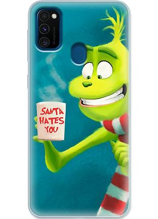 Чохол силіконовий з картинкою на samsung galaxy m21 (m215) (новорічний, грінч)