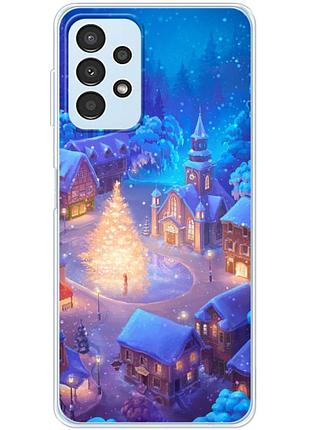 Чехол силиконовый с картинкой на samsung galaxy a32 5g (a326) (новогодний)
