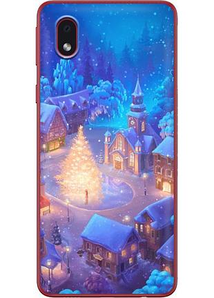 Чехол силиконовый с картинкой на samsung galaxy a01 core (a013) (новогодний)