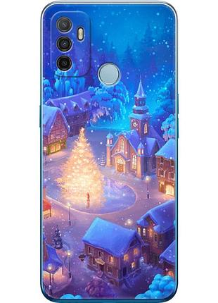 Чехол силиконовый с картинкой на oppo a53 (новогодний)