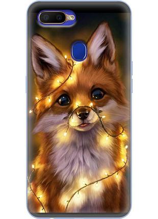 Чохол силіконовий з картинкою на oppo a12 (новорічний, лисичка)