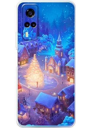Чехол силиконовый с картинкой на vivo y53s (новогодний)