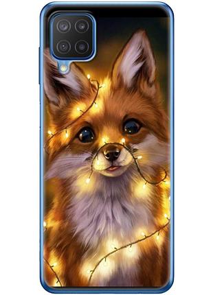 Чехол силиконовый с картинкой на samsung galaxy m12 (m127) (новогодний, лисичка)