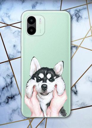 Прозорий чохол на xiaomi redmi a1 мордочка (принт 121)
