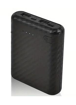 Зовнішній акумулятор power bank 12000mah чорний
