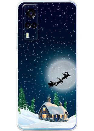 Чехол силиконовый с картинкой на vivo y53s (новогодний)