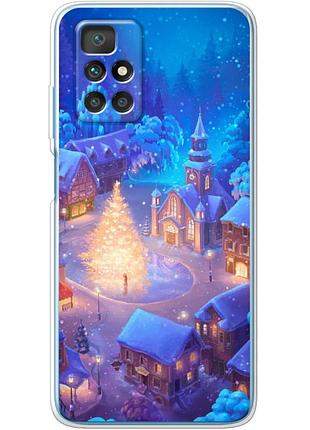 Чехол силиконовый с картинкой на xiaomi redmi 10 (новогодний)