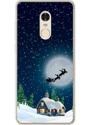 Чохол силіконовий з картинкою на xiaomi redmi note 4x (новорічний)