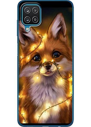 Чехол силиконовый с картинкой на samsung galaxy a12 (a125) (новогодний, лисичка)