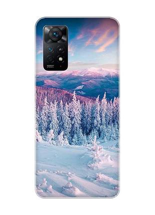Чохол на xiaomi redmi note 11 pro зимові гори (принт 163)