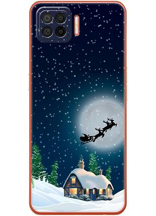 Чехол силиконовый с картинкой на oppo a73 (новогодний)